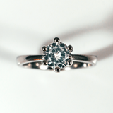 Solitare Sterling Silver Ring CZ