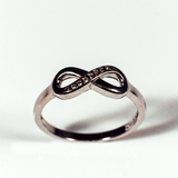Infinity Sterling Silver Ring CZ