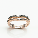 Stackable Pave Set Eternity Sterling Silver Ring CZ