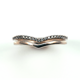 Stackable Pave Set Eternity Sterling Silver Ring CZ