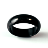Black 7mm Stainless Steel Men's Ring