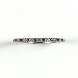 Emerald Alternating Eternity Sterling Silver Ring CZ